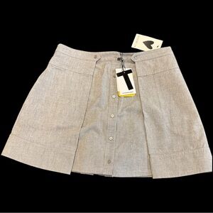 NWT Alexander Wang Gray Cotton Mini Skirt w/Pockets - Size 2